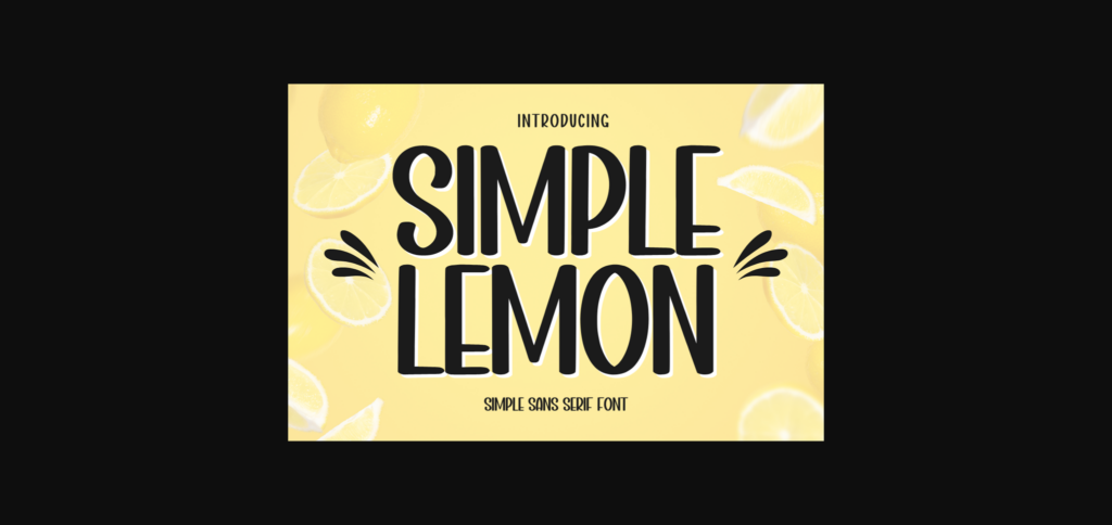 Simple Lemon Font Poster 3