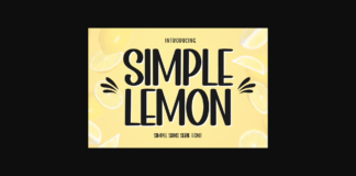 Simple Lemon Font Poster 1