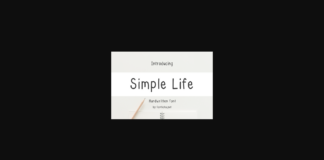 Simple Life Font Poster 1