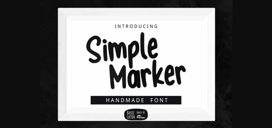 Simple Marker Font Poster 3