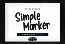 Simple Marker Font Poster 1