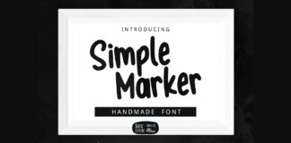 Simple Marker Font Poster 1