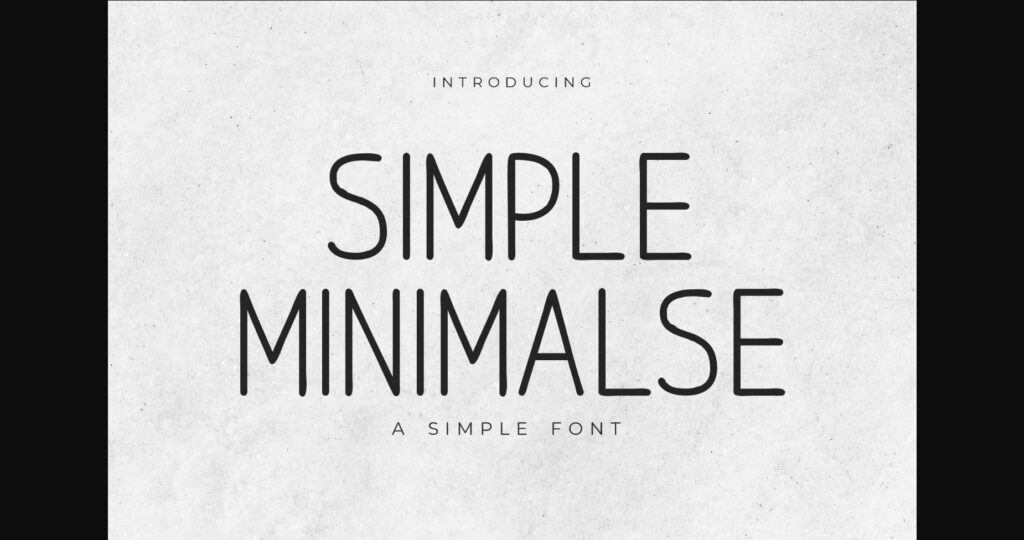 Simple Minimalse Font Poster 1