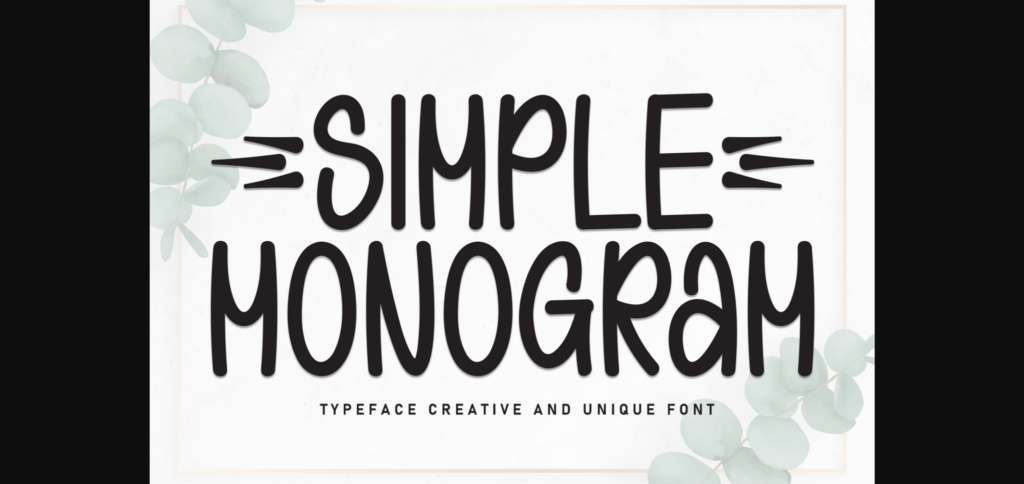 Simple Monogram Font Poster 3