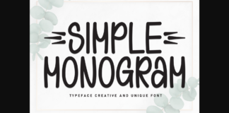 Simple Monogram Font Poster 1