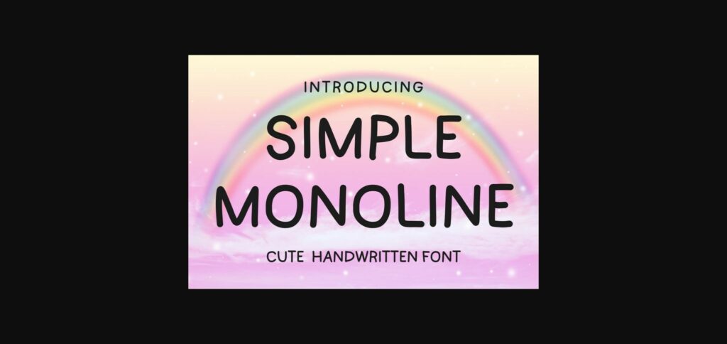 Simple Monoline Font Poster 3