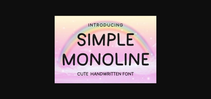 Simple Monoline Font Poster 3