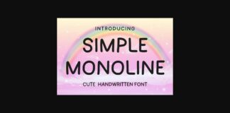 Simple Monoline Font Poster 1