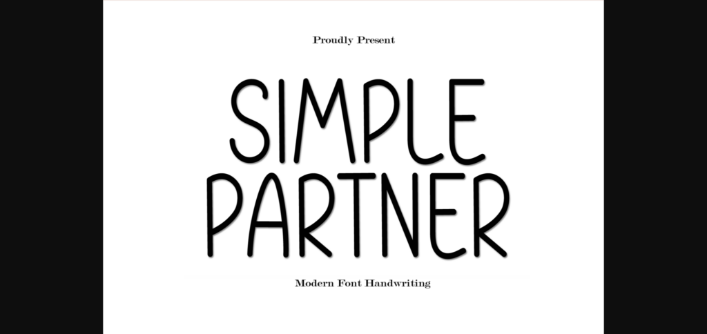 Simple Partner Font Poster 3