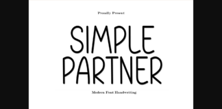 Simple Partner Font Poster 1