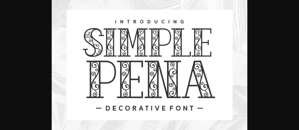 Simple Pena Font Poster 3