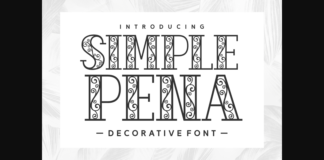 Simple Pena Font Poster 1