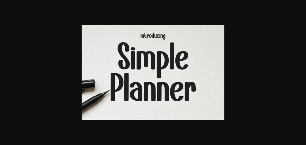 Simple Planner Font Poster 1