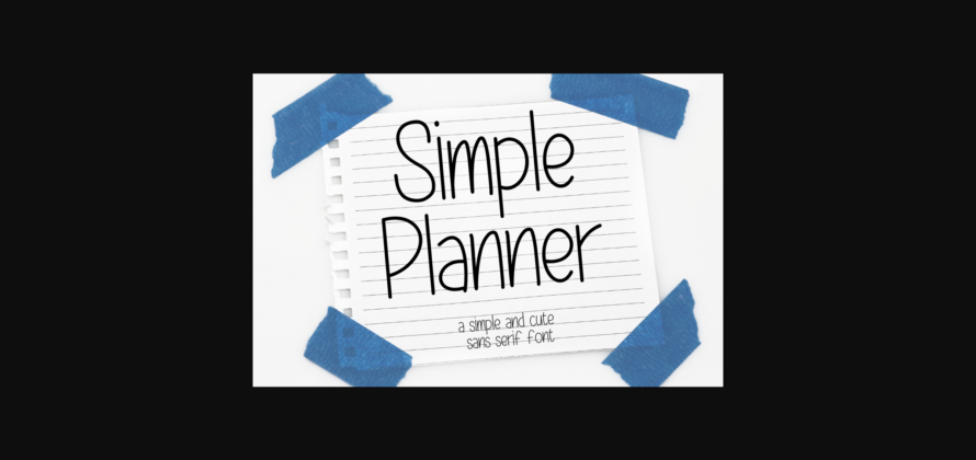 Simple Planner Font Poster 3