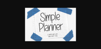 Simple Planner Font Poster 1