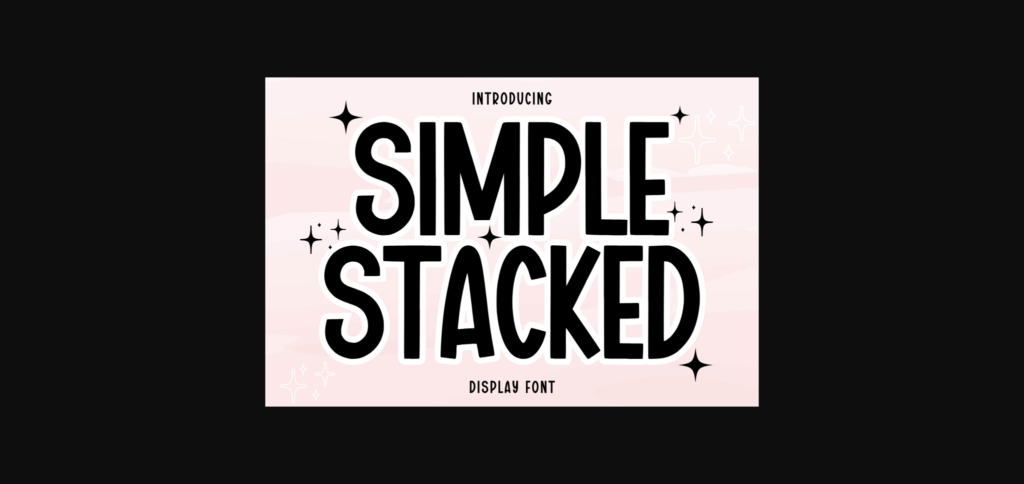 Simple Stacked Font Poster 3