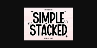 Simple Stacked Font Poster 1