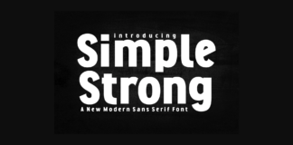 Simple Strong Font Poster 1