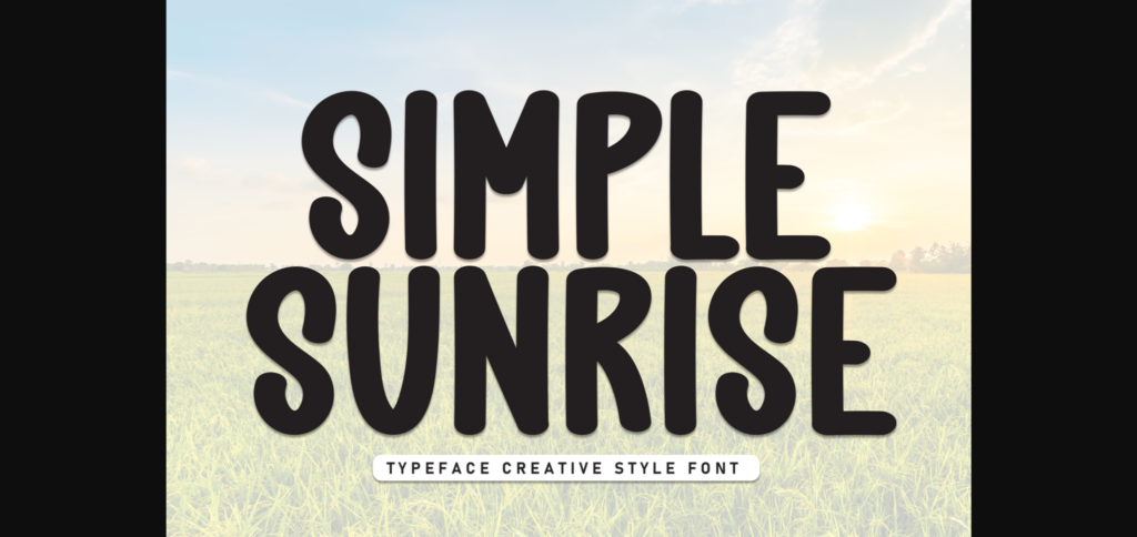 Simple Sunrise Font Poster 1