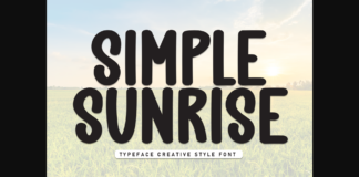 Simple Sunrise Font Poster 1
