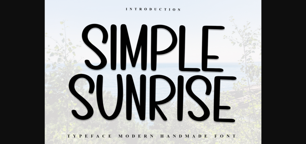 Simple Sunrise Font Poster 1