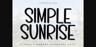 Simple Sunrise Font Poster 1