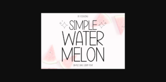 Simple Water Melon Font Poster 1