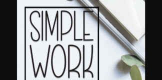 Simple Work Font Poster 1