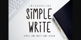 Simple Write Font Poster 1