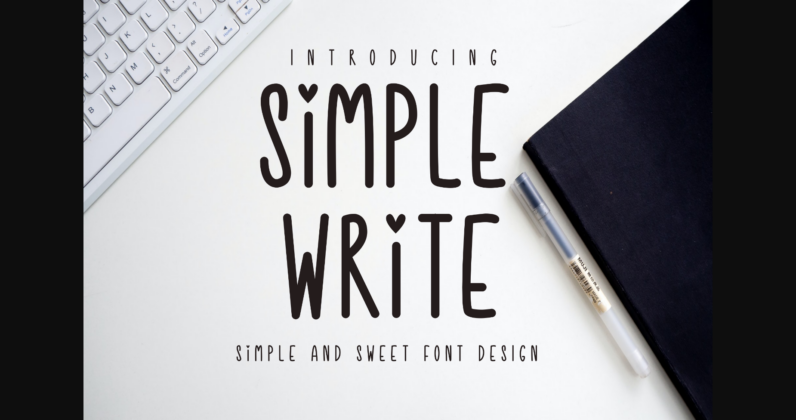 Simple Write Font Poster 1