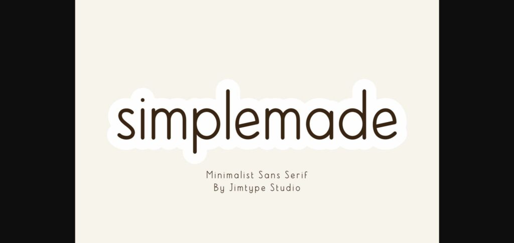 Simplemade Font Poster 3