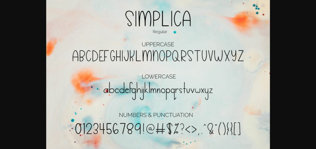 Simplica Font Poster 8