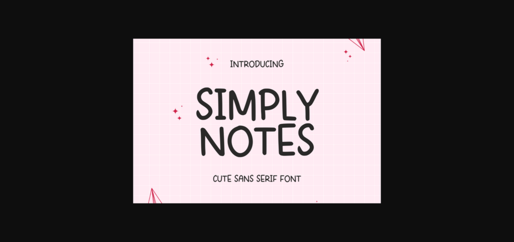 Simply Notes Font Poster 3