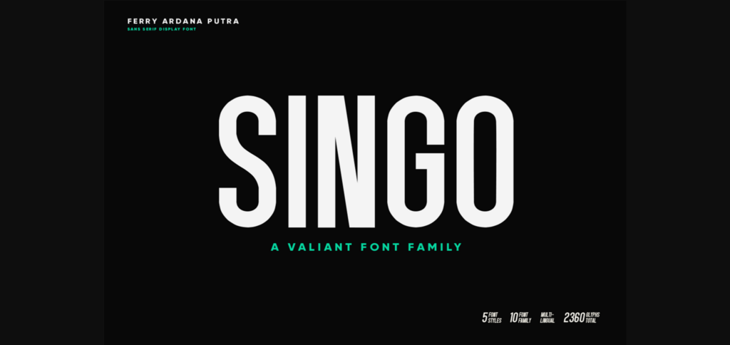 Singo Font Poster 3
