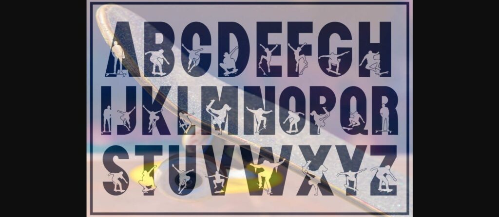 Skateboard Font Poster 4