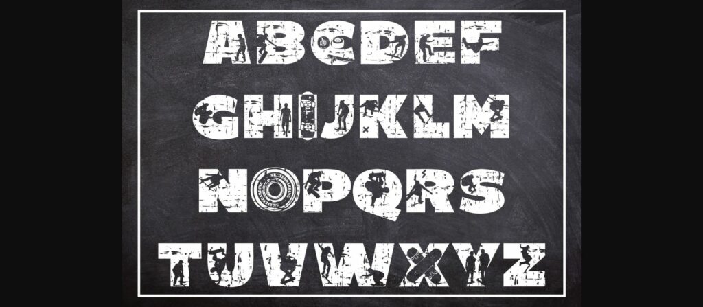 Skateboard XX Font Poster 2