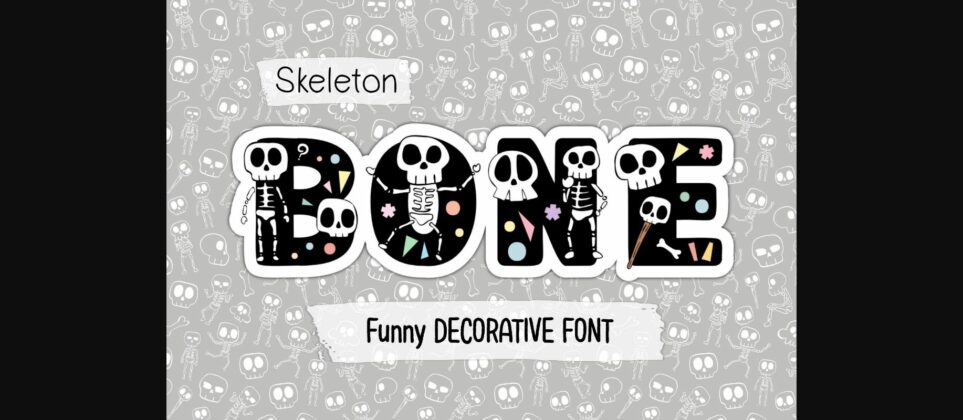 Skeleton Bone Font Poster 3