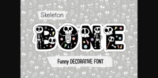 Skeleton Bone Font Poster 1