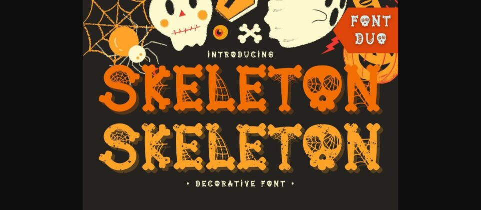 Skeleton Font Poster 3