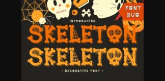 Skeleton Font Poster 1