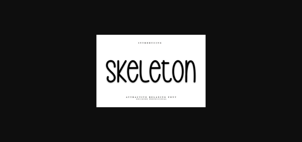 Skeleton Font Poster 1