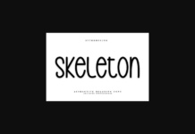 Skeleton Font Poster 1