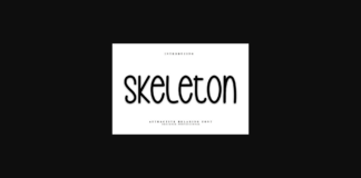 Skeleton Font Poster 1