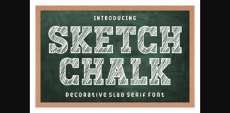 Sketch Chalk Font Poster 1