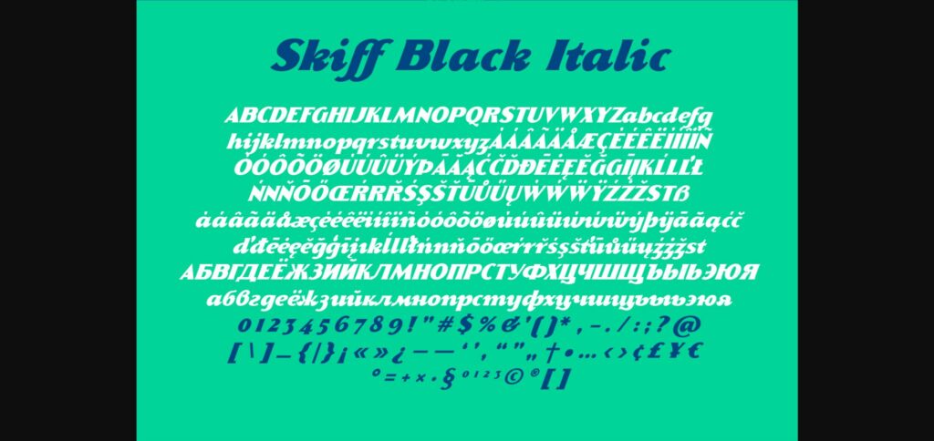 Skiff Font Poster 5