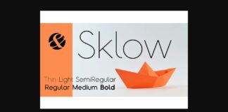 Sklow Font Poster 1