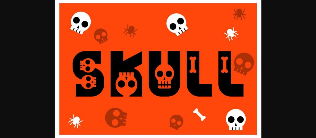 Skull Font Poster 3