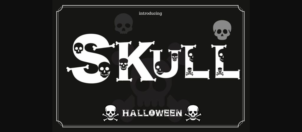 Skull Halloween Font Poster 3