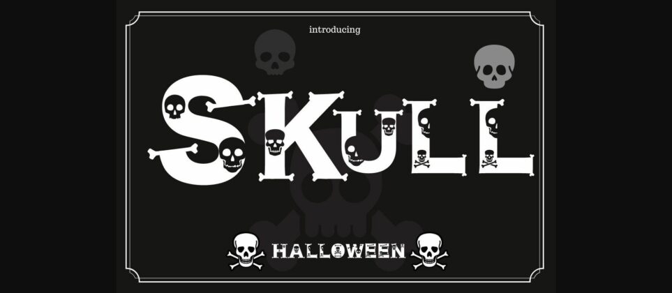 Skull Halloween Font Poster 3