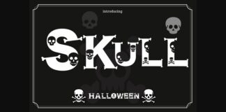 Skull Halloween Font Poster 1